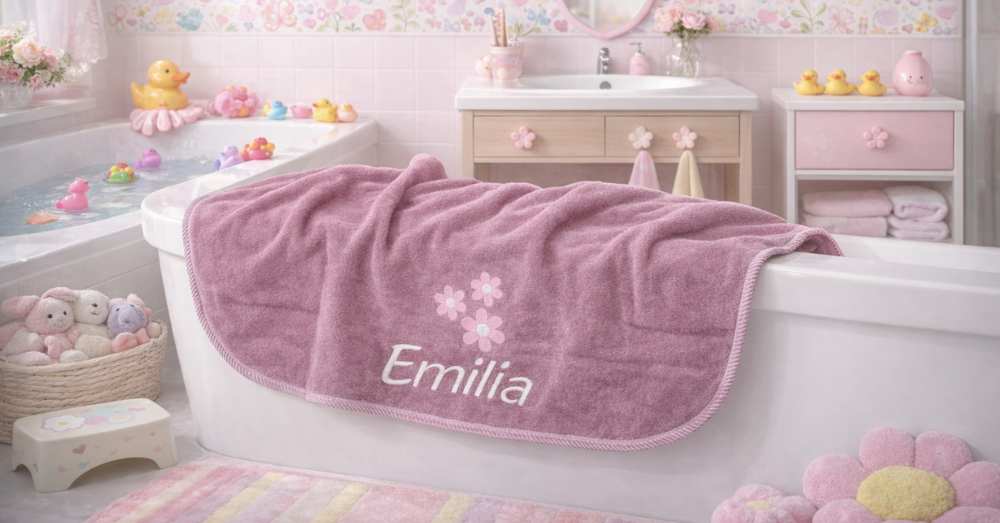 Badeponcho für Kinder personalisiert