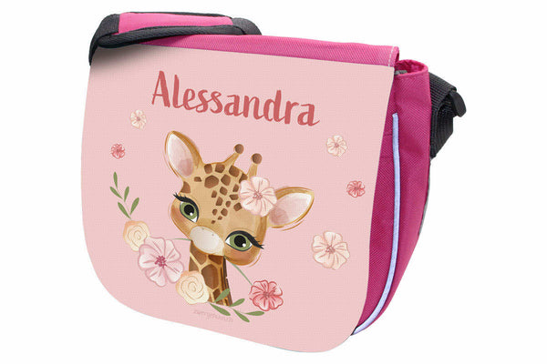 Kindergarten bag with name Giraffe Girl Zwergehuus Babygeschenke