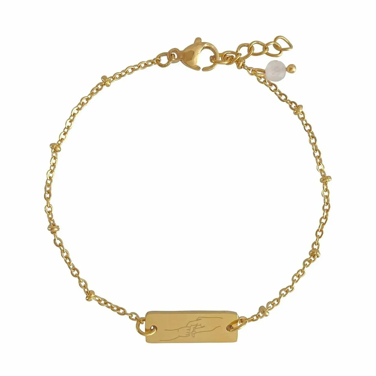Bracelet mother&child - stainless steel gold