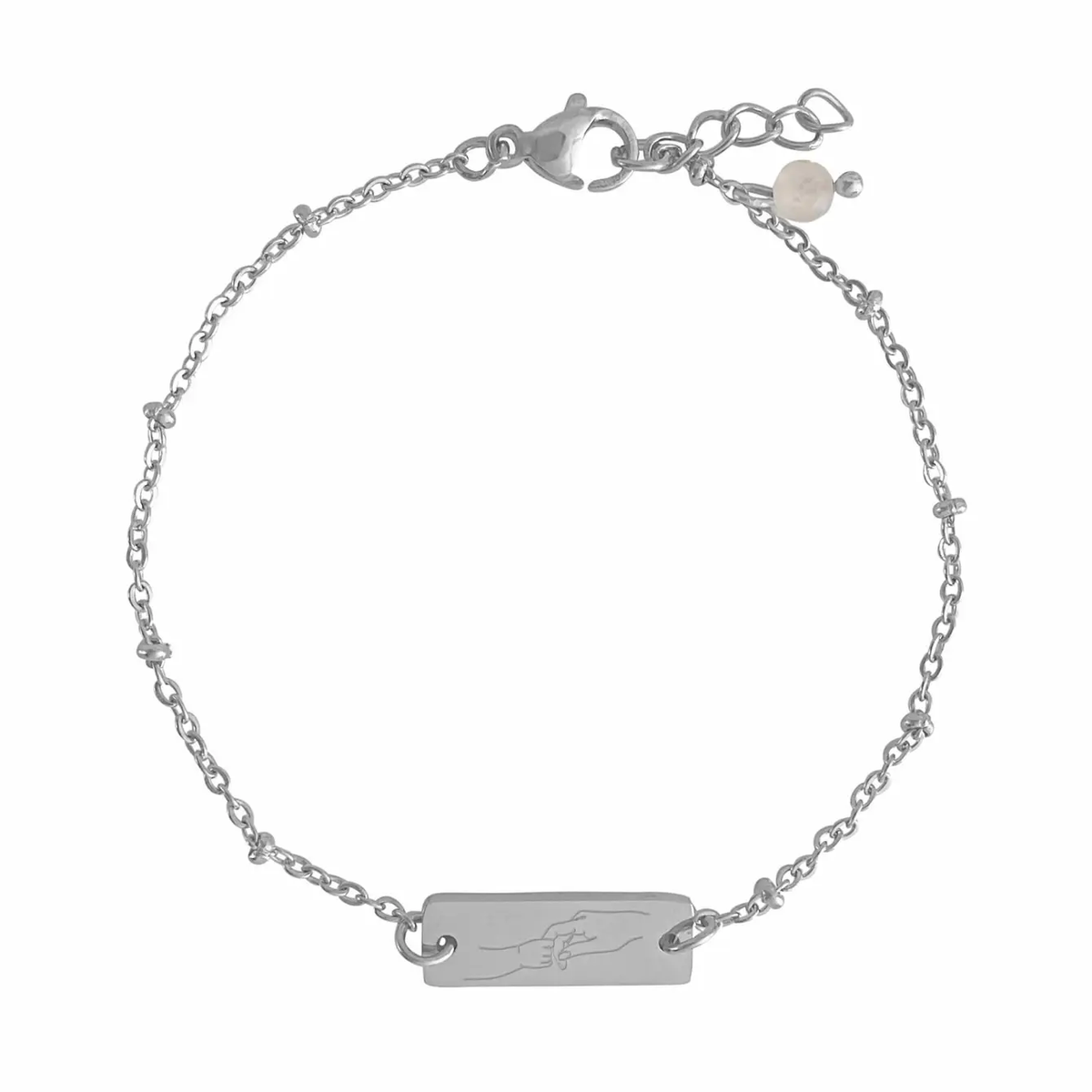 Armband Mutter&Kind - Edelstahl silber