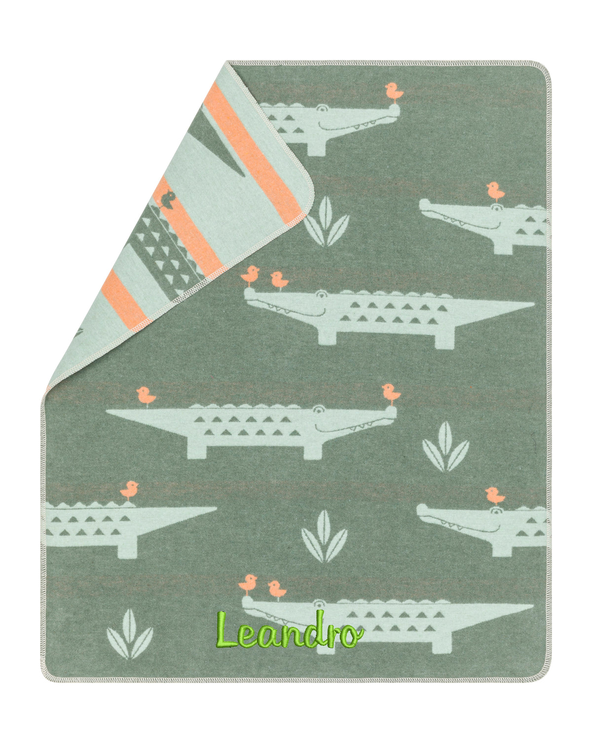 Couverture de bébé fuchs et champignons