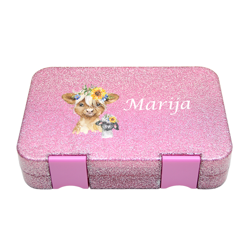 Bento Box Medium - Glitter Pink