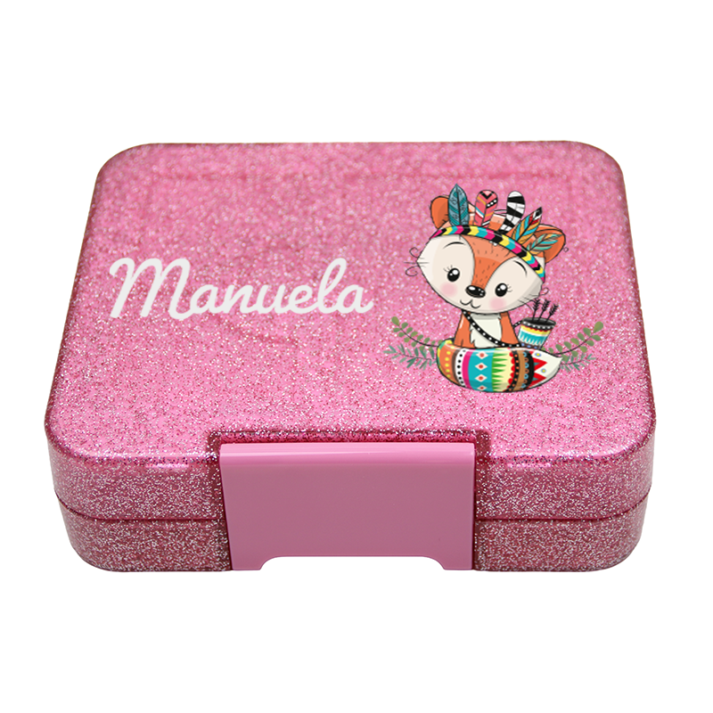Bento Box Klein - Glitzer Pink