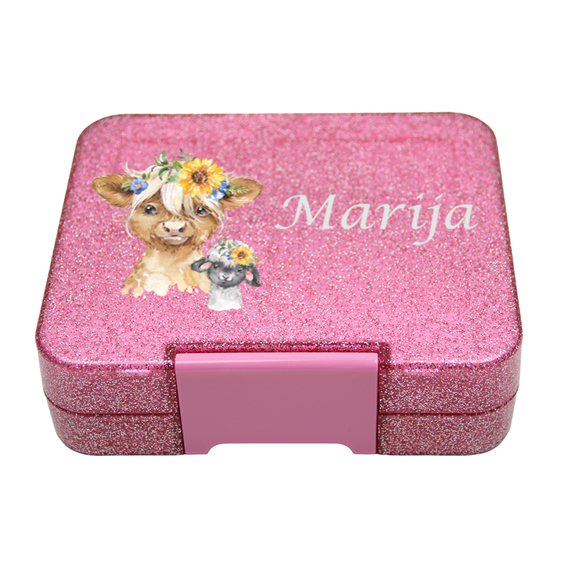 Bento Box Klein - Glitzer Pink