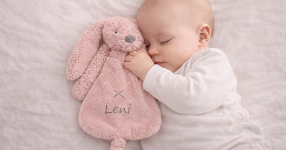 Personalisiertes Kuscheltuch für Babys mit Namen als Geschenk zur Geburt
