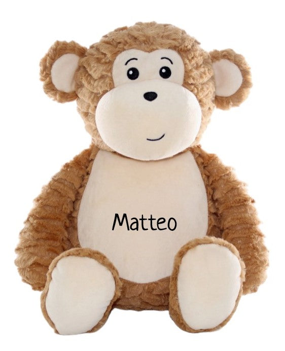 Cubbies cuddly toy monkey light brown