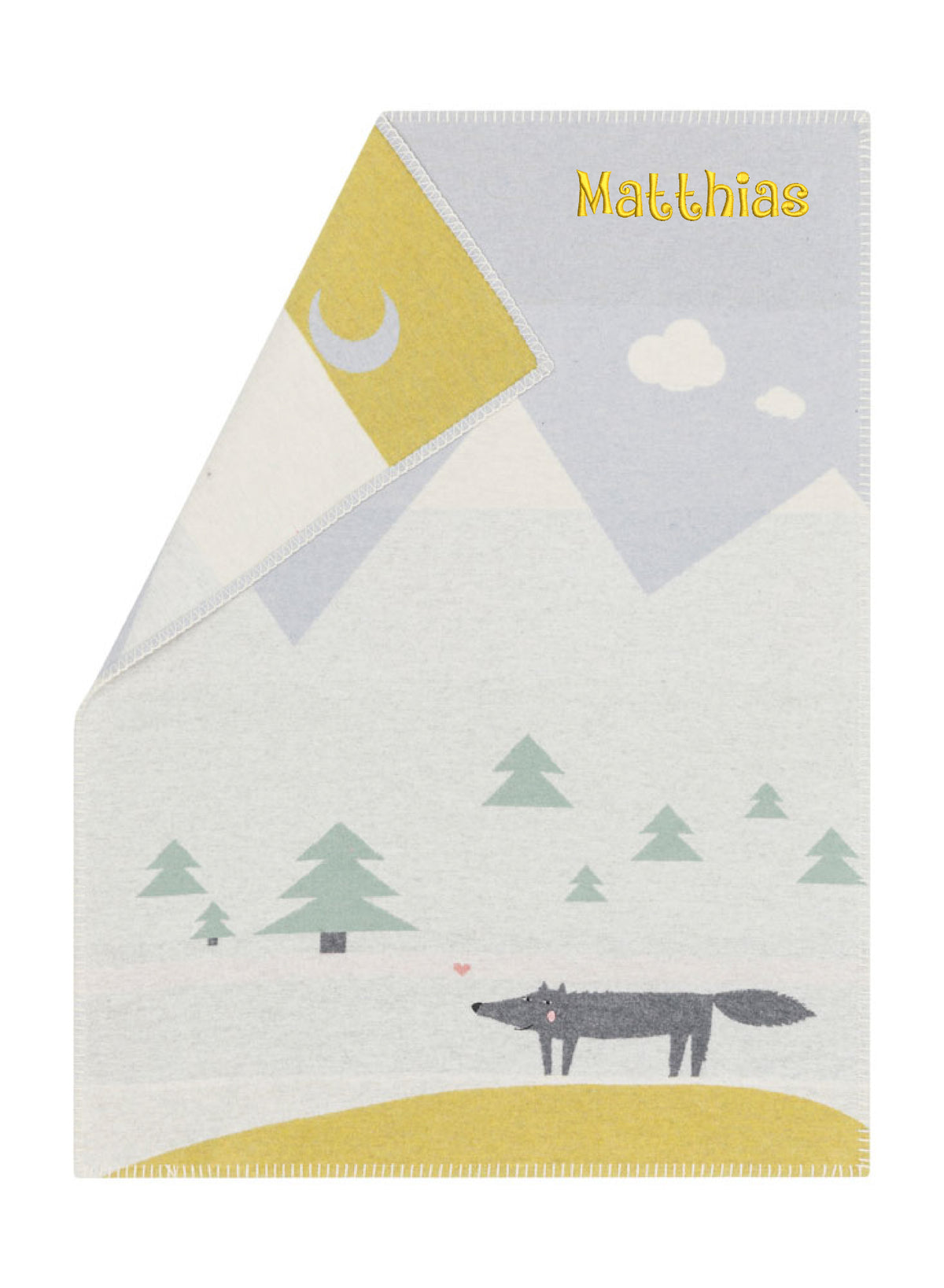 Couverture bébé fuch gris clair