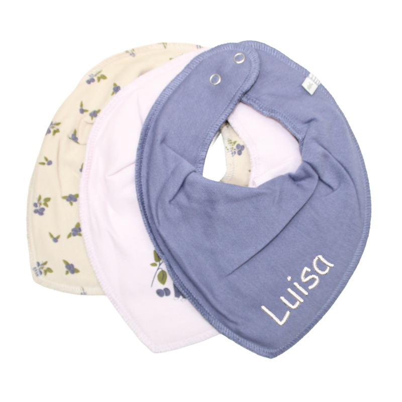 Dreieckstuch-Set Blaubeeren&Hase