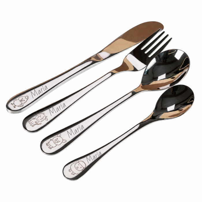 Children's cutlery forest animals