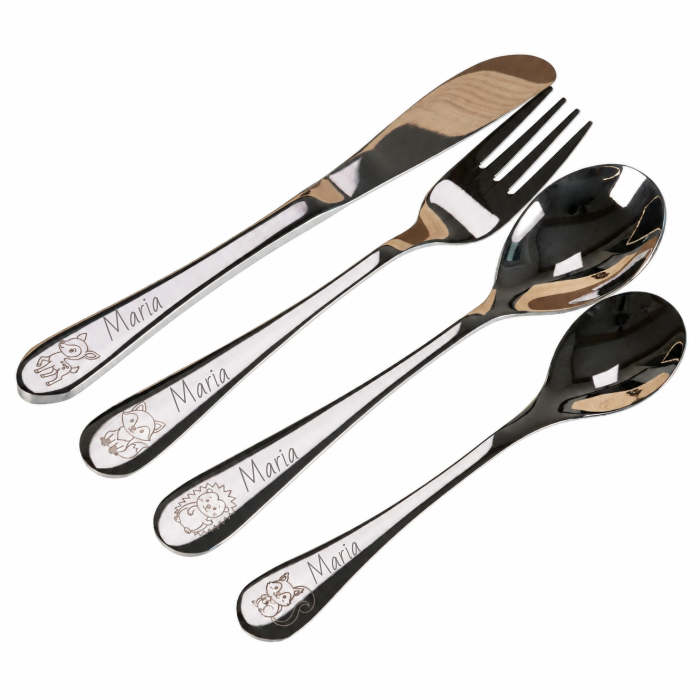 Children's cutlery forest animals