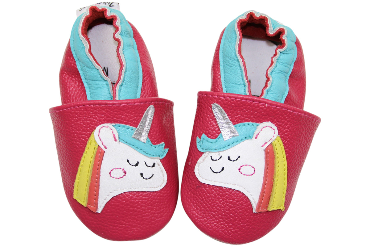 Cuir Finli 6-12 Mt. Zebra Rose foncé
