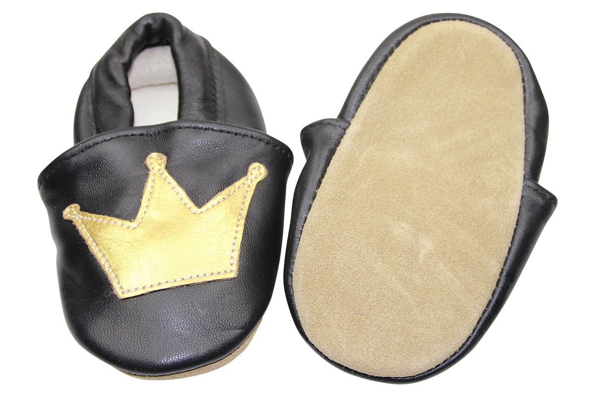 Leather finch 6-12 mt. crown black:gold
