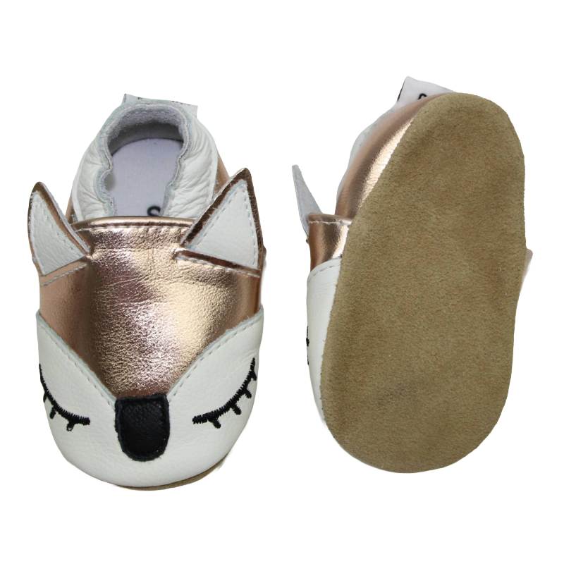 Leather finch 0-6 mth deer rose gold