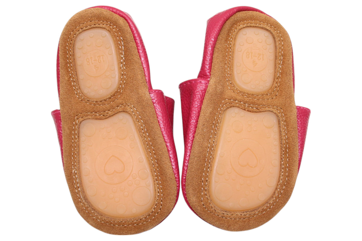 Cuir Finli 12-18 Mt. Zebra Rose foncé