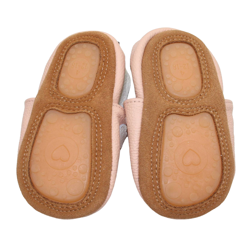 Leather shoe 12-18 mt. rabbit pink