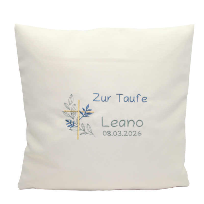 Taufkissen Kreuz nachtblau