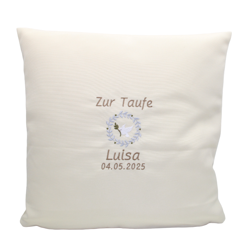 Taufkissen Kranz&Taube