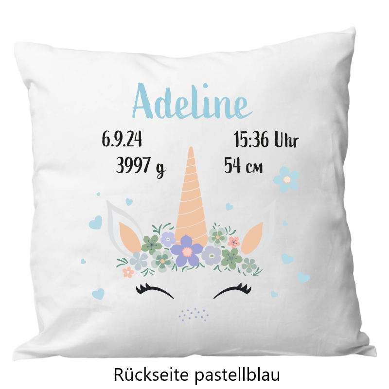 Birth pillow 40x40cm unicorn