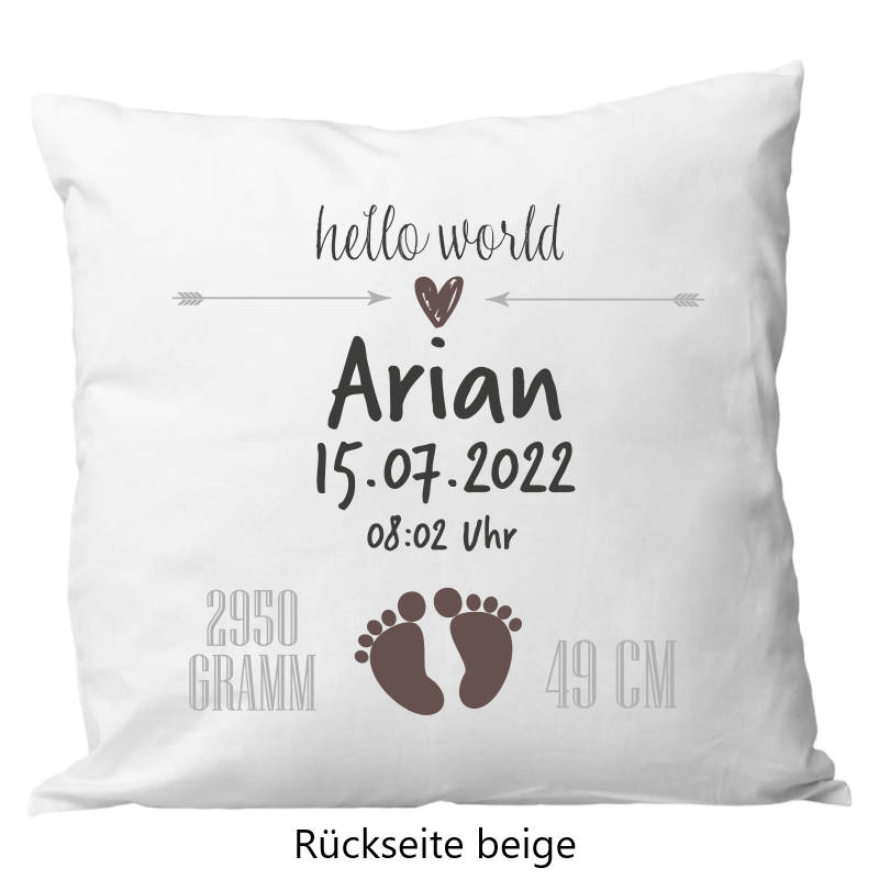 Birth pillow 40x40cm feet