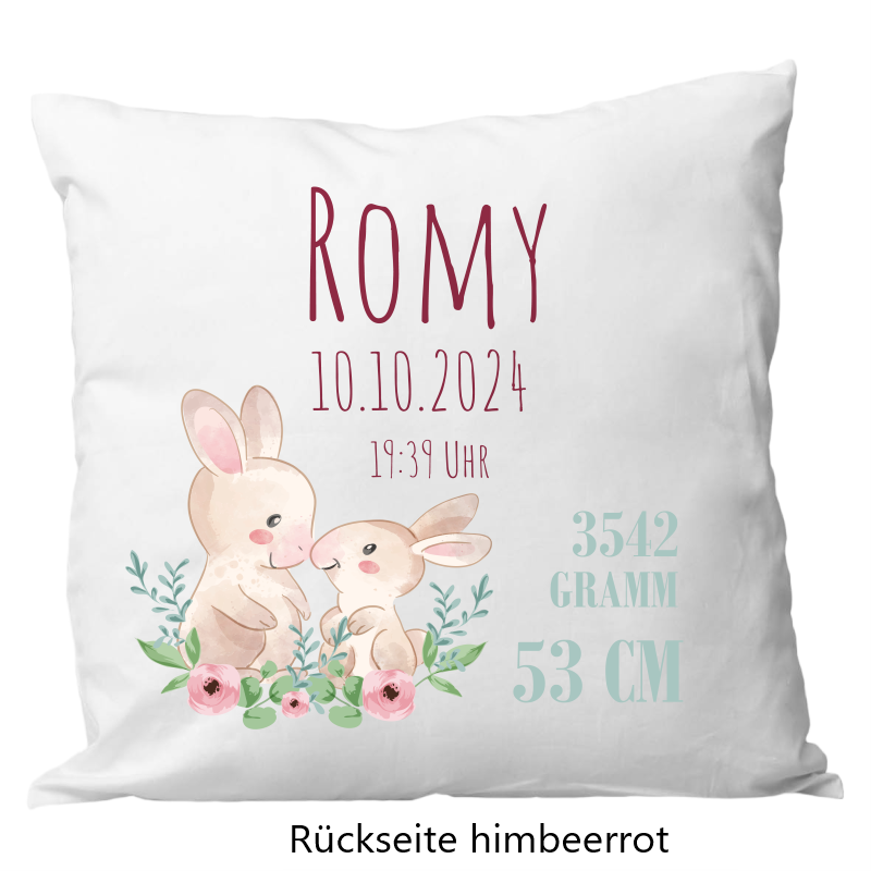 Birth pillow 40x40cm bunny