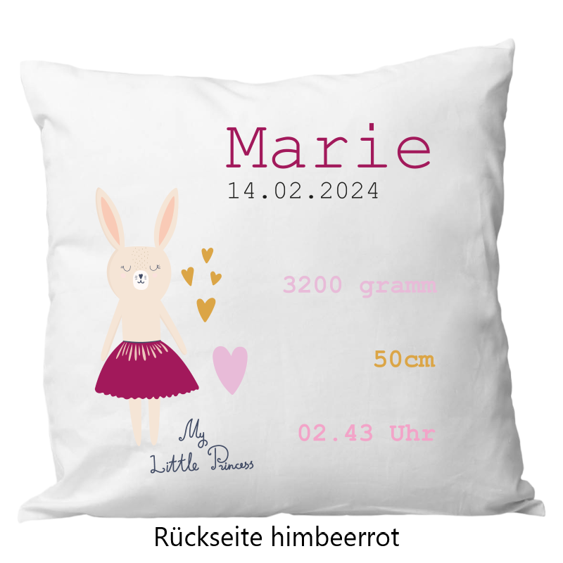 Coussin de naissance 40x40cm ourson