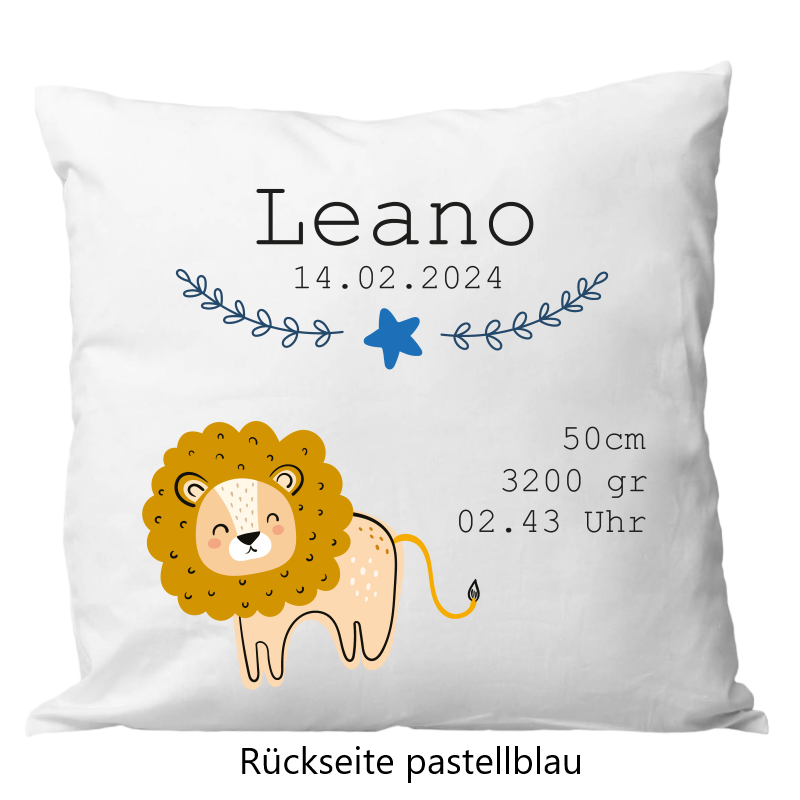 Coussin de naissance 40x40cm ourson