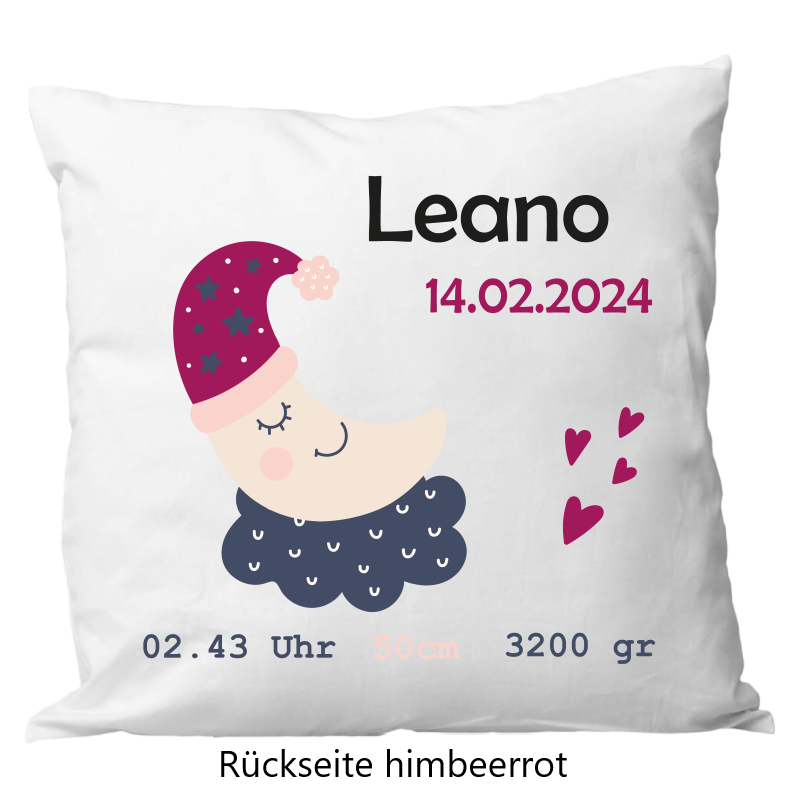 Coussin de naissance 40x40cm ourson