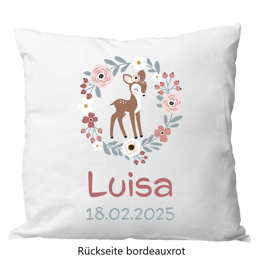 Coussin de naissance 40x40cm ourson