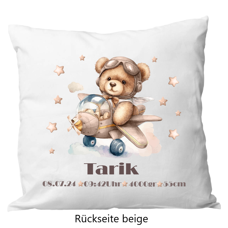 Birth pillow 40x40cm bear