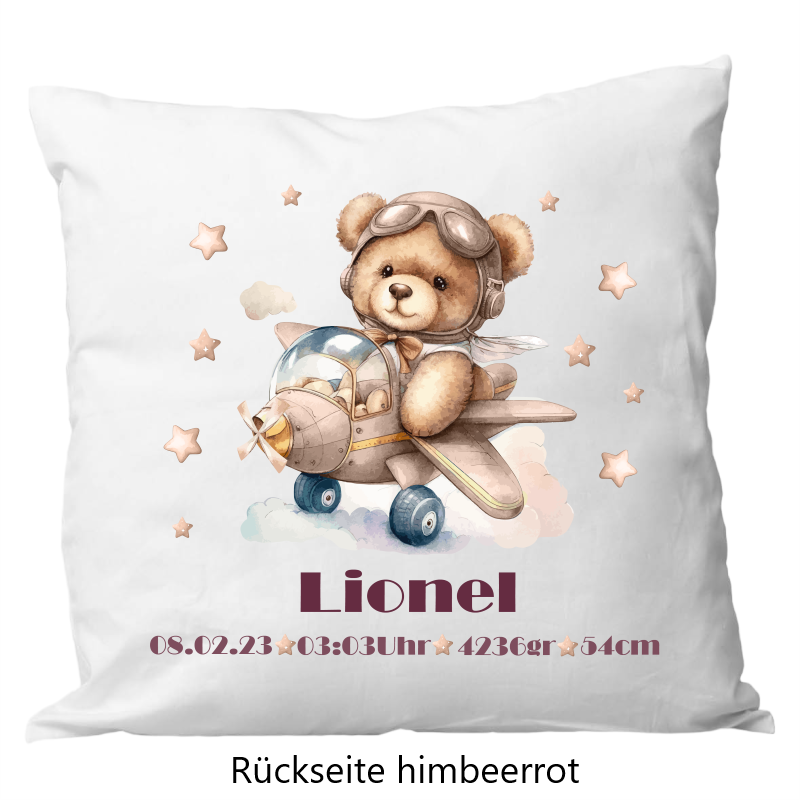 Birth pillow 40x40cm bear