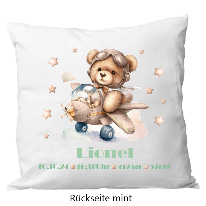 Birth pillow 40x40cm bear