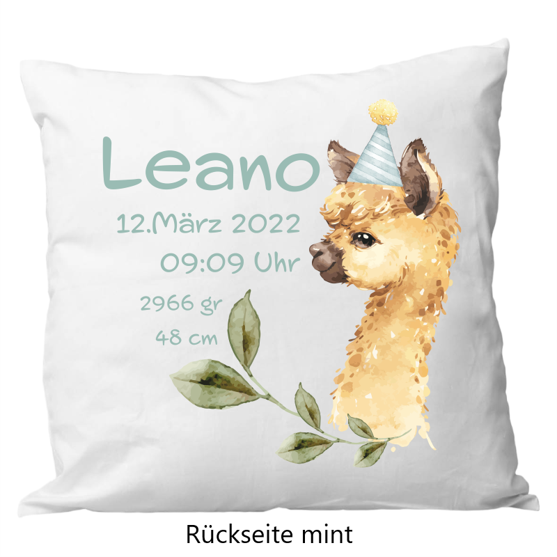 Birth pillow 40x40cm llama party