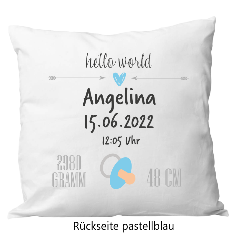 Birth pillow 40x40cm pacifier