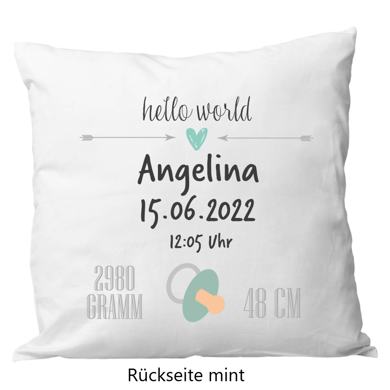 Birth pillow 40x40cm pacifier