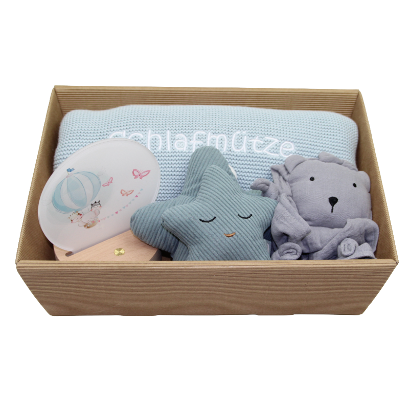 % Geschenkkiste Schlafenszeit babyblau