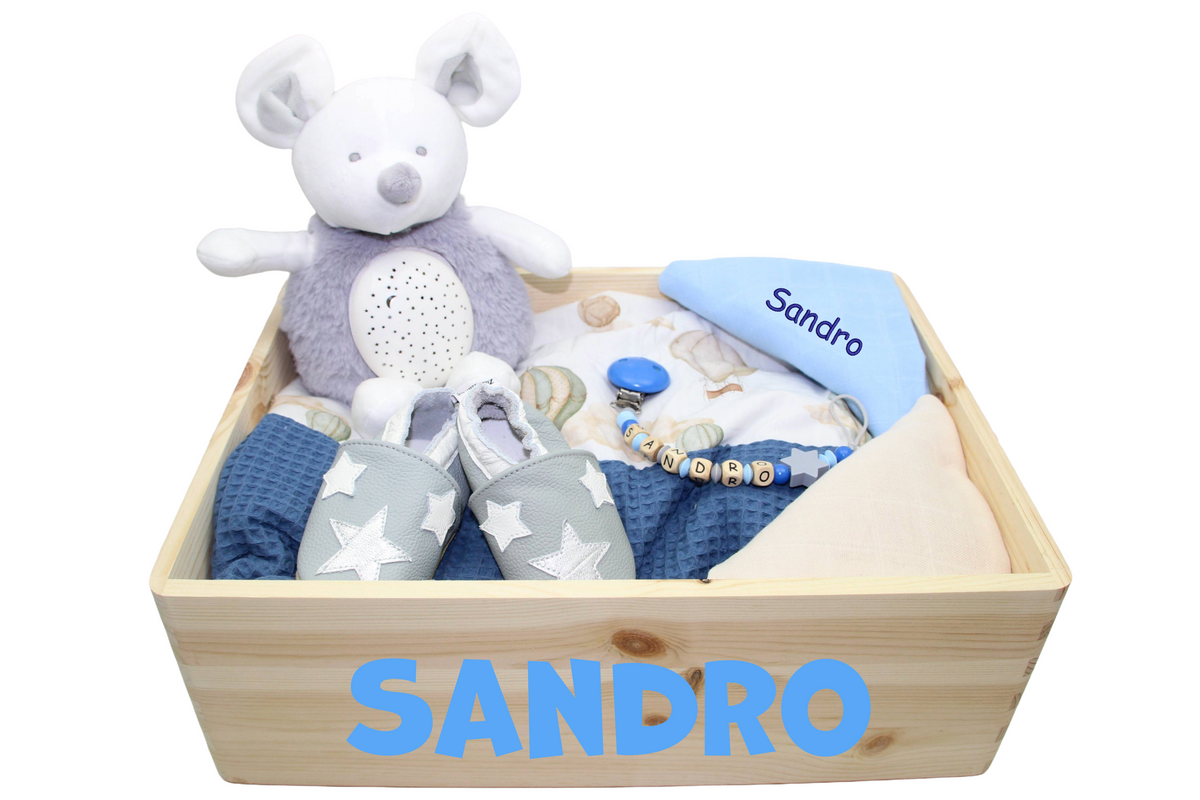 Gift box LARGE blue:gray