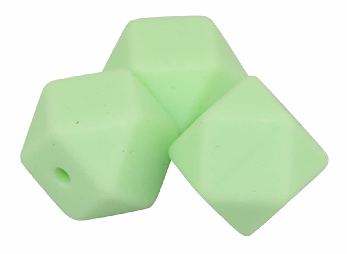 Perles en silicone Hexagon 14mm