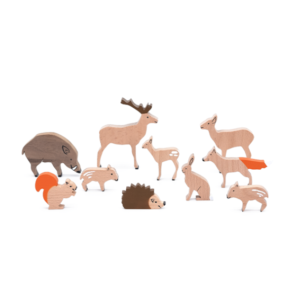 Holzfiguren-Set Waldtiere