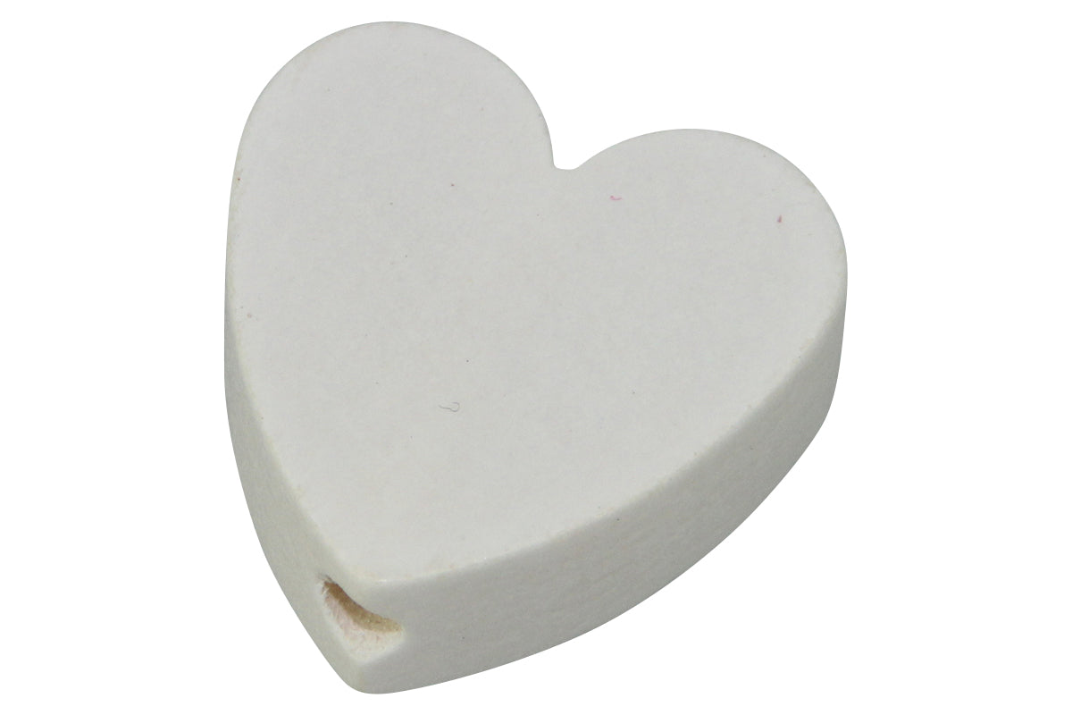 % Motif beads wood heart plain