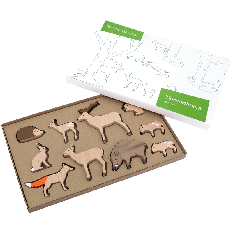 Holzfiguren-Set Waldtiere