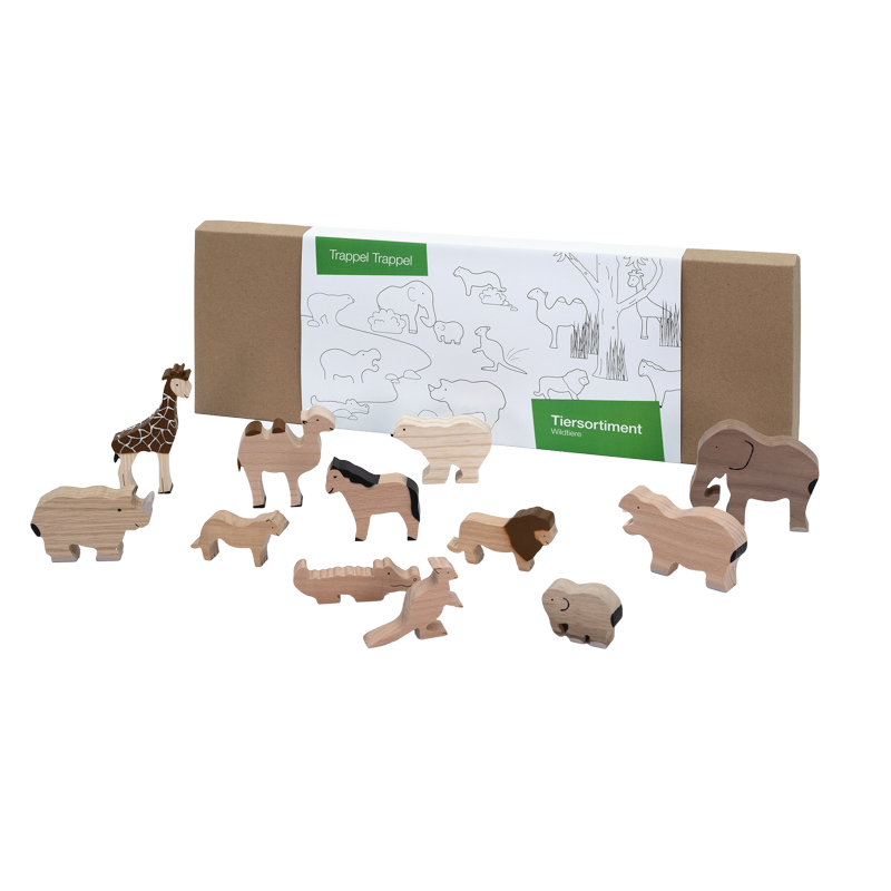 Holzfiguren-Set Wildtiere