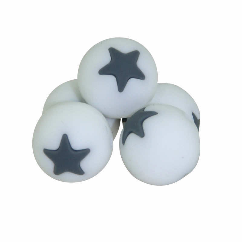 Perles en silicone rondes STERN 15mm