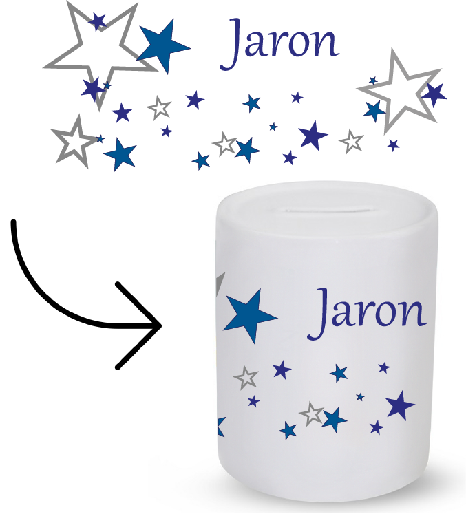 Star-shaped cash box blue