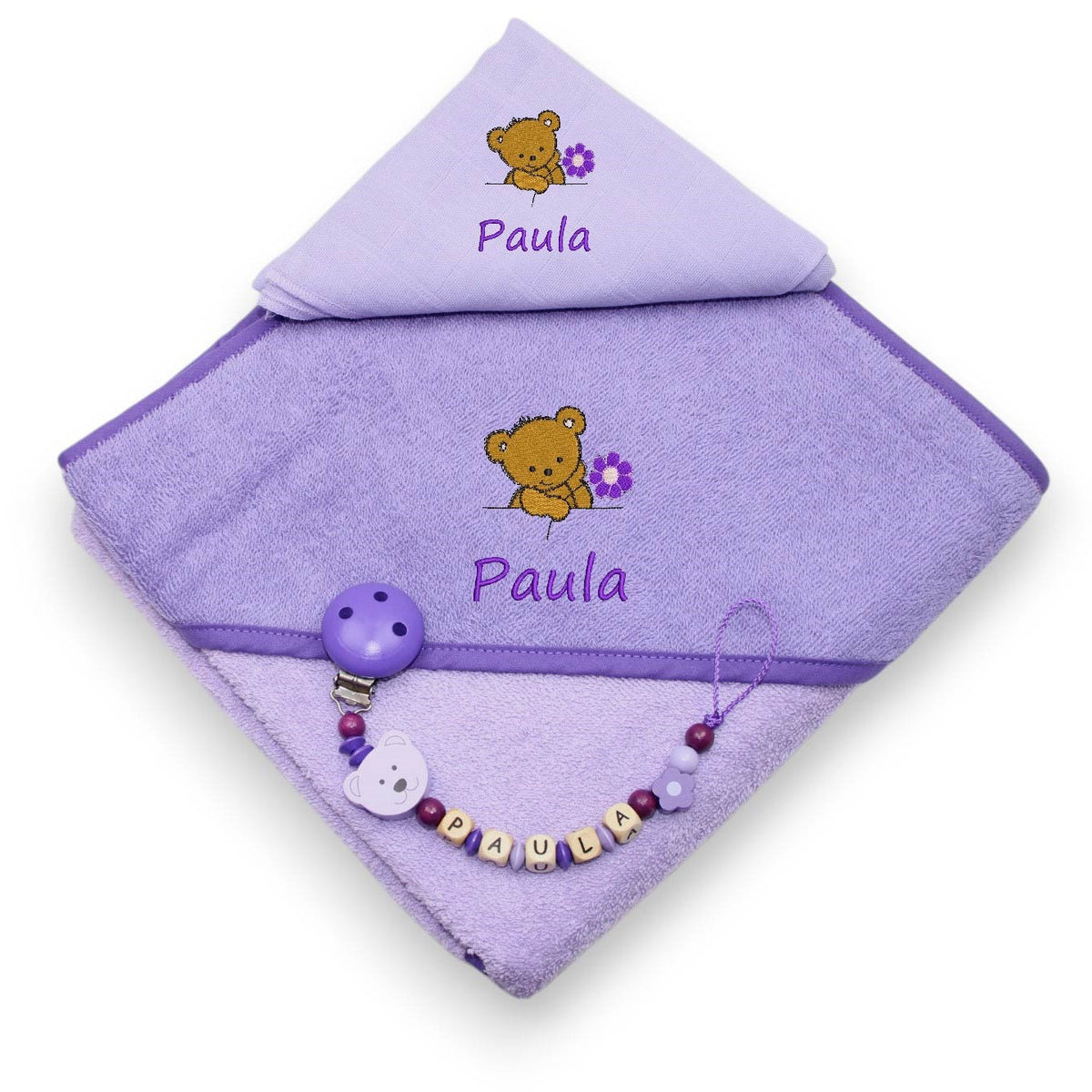 Hooded towel set bear