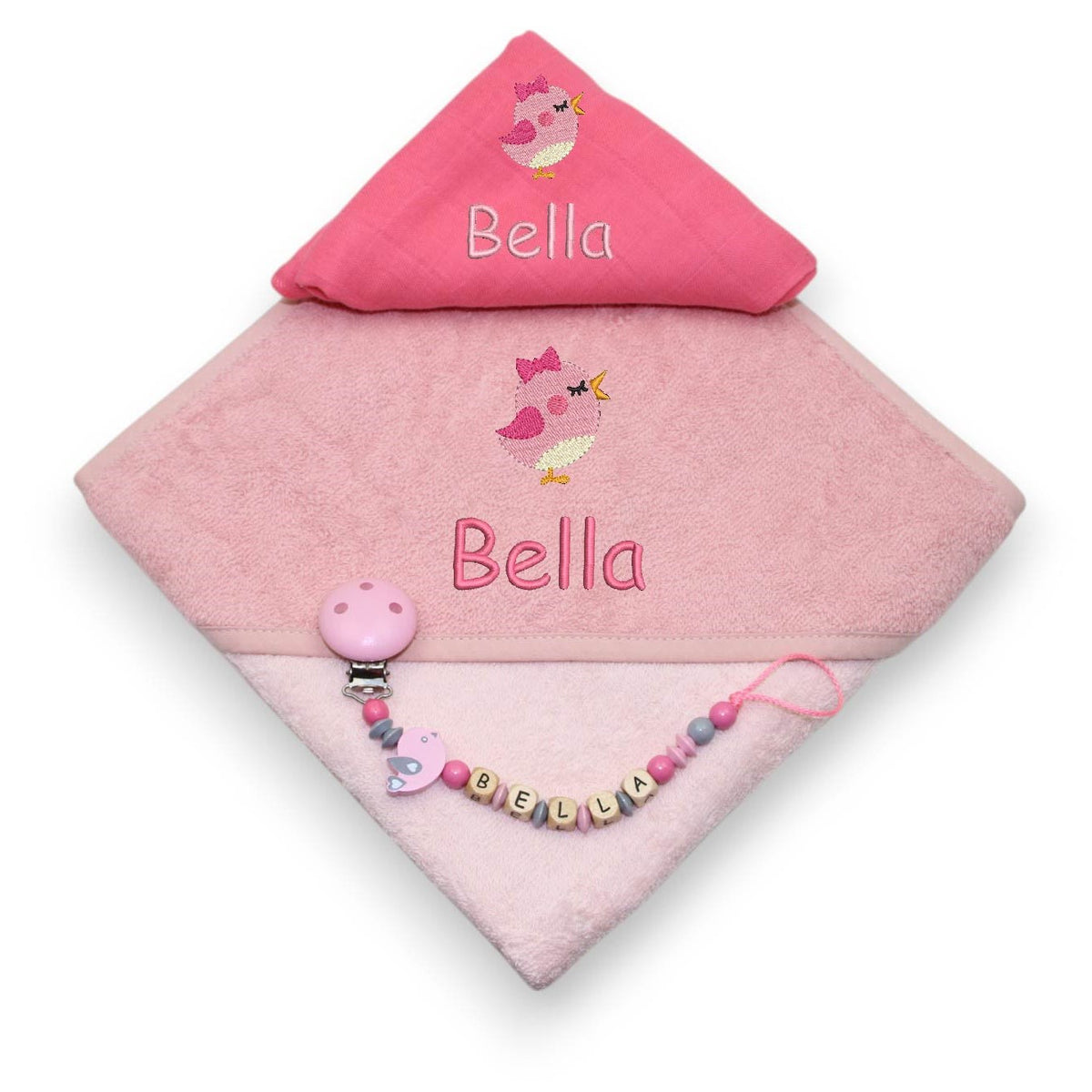 Hooded towel set stars