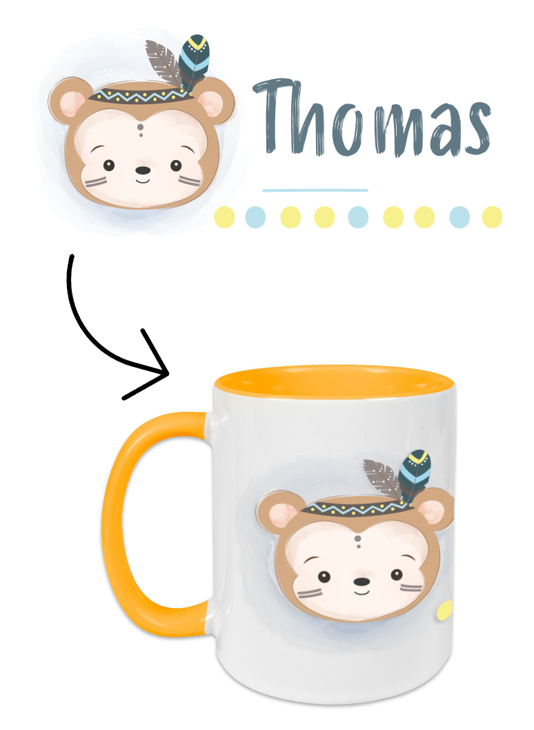 ceramic mug monkey 
