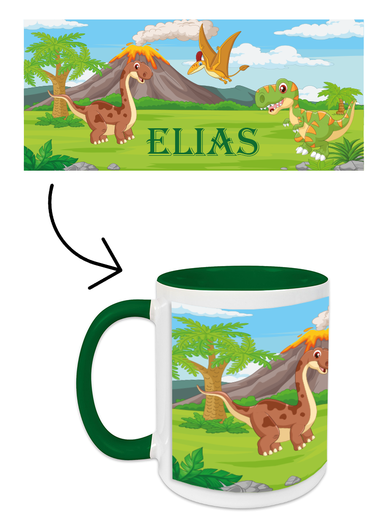 ceramic mug dinosaurs