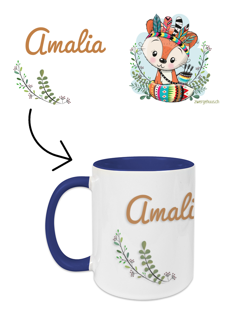 ceramic mug fox