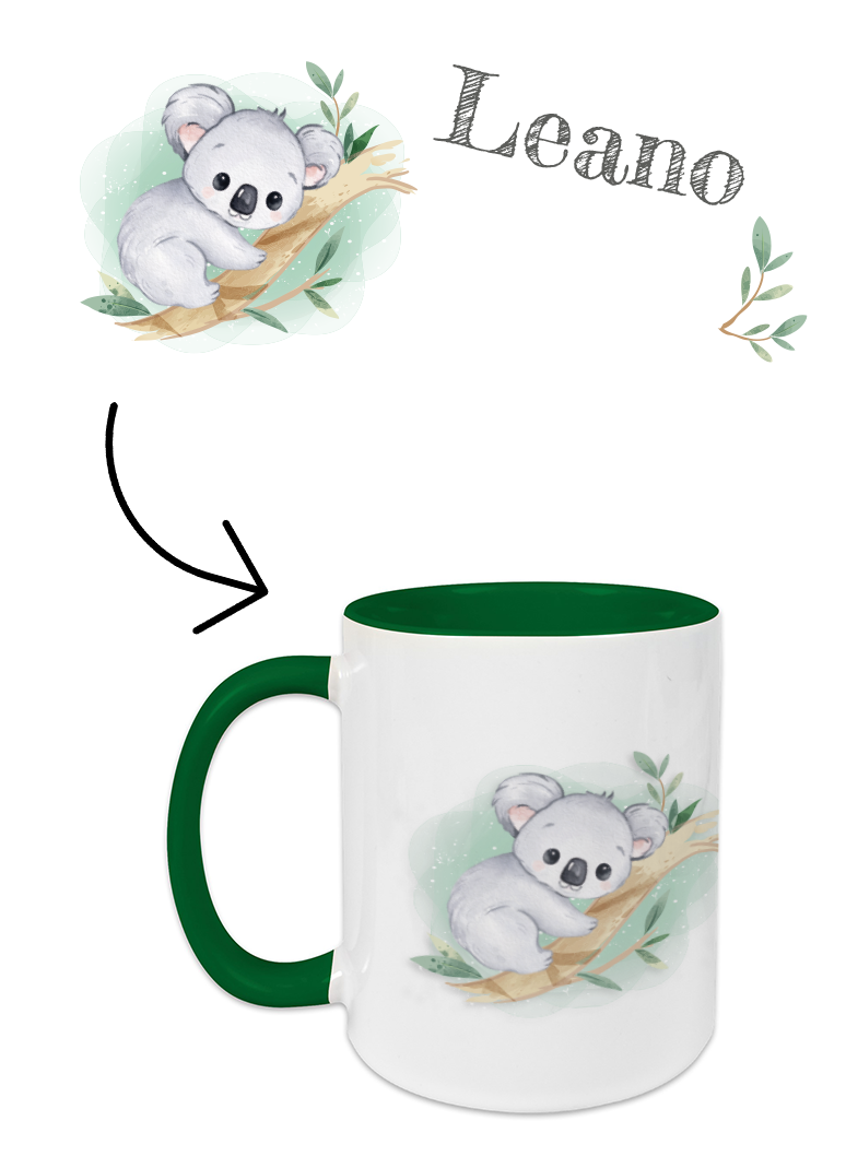 ceramic mug koala