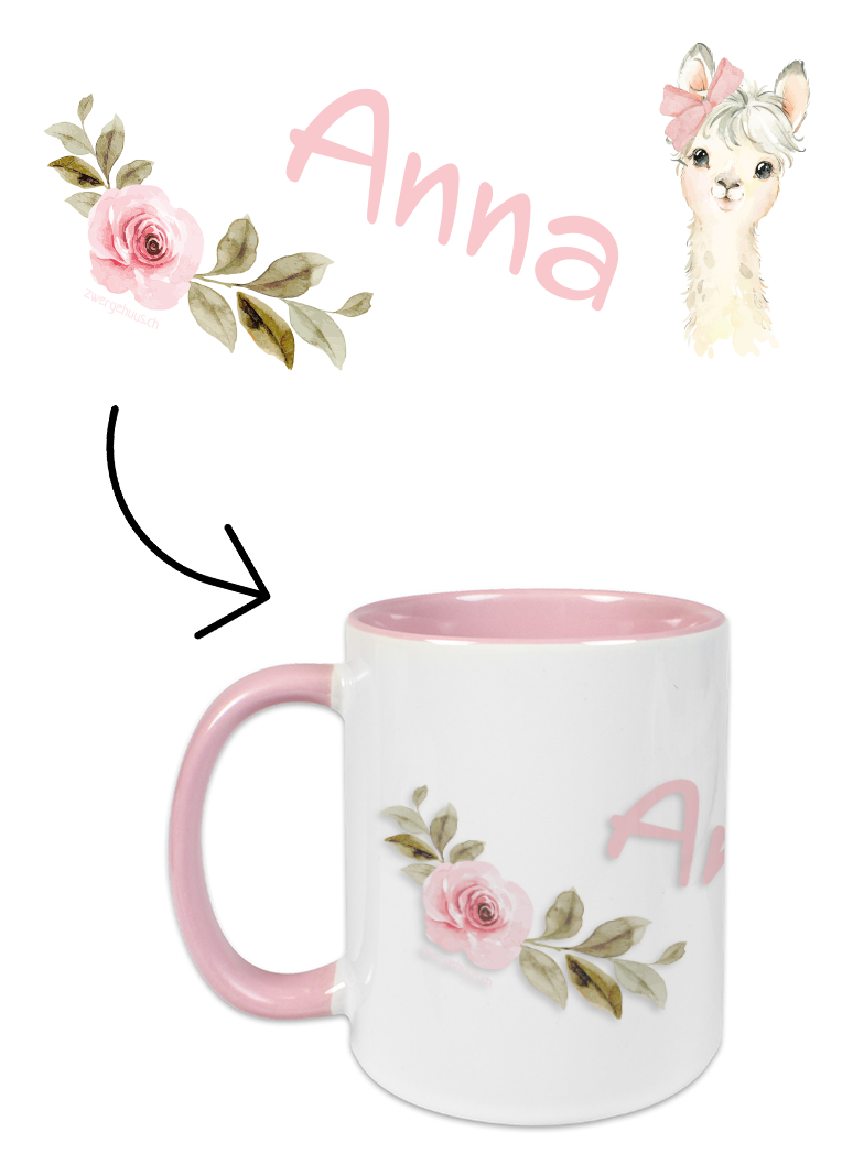 ceramic mug llama duo